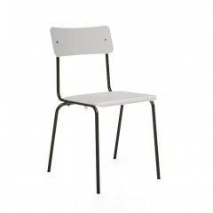 L&C comeback 041 ungepolstert Gleiter schwarz S/L �hnlich RAL9003 wei� gebeizt, Gestell RAL900