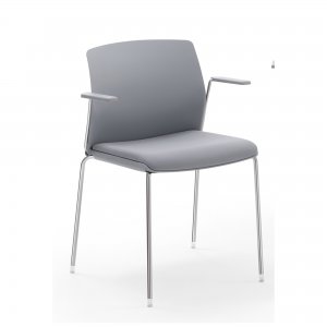L&C rema 1601 Stapelstuhl Kunststoffschale mit Sitzpolster