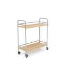 L&C servicio 450, Gestell RAL9006 wei� Aluminium beschichtet, Holz Esche schwarz, wei� oder Buche natur