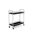 L&C servicio 450, Gestell RAL9006 wei� Aluminium beschichtet, Holz Esche schwarz, wei� oder Buche schwarz